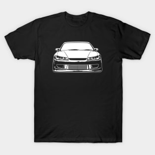 White Nissan Silvia S15 Sketch Art T-Shirt